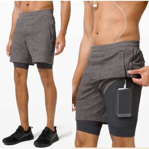 Lululemon T.H.E. Short 7" Mesh *Liner Graphite Grey / Vapor Size Medium